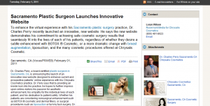 Sacramento CA Plastic Surgery website design Rosemont Media